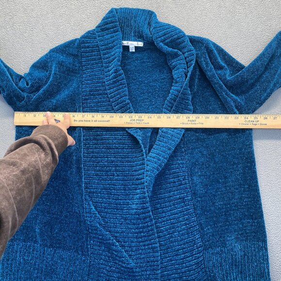Seven7 Women's Ultra Plush Open Front Sweater Cardigan Blue Size XL,Comfort - Picture 4 of 8
